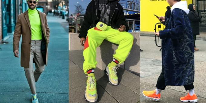 Erkekler Moda - 2019: neon aksan