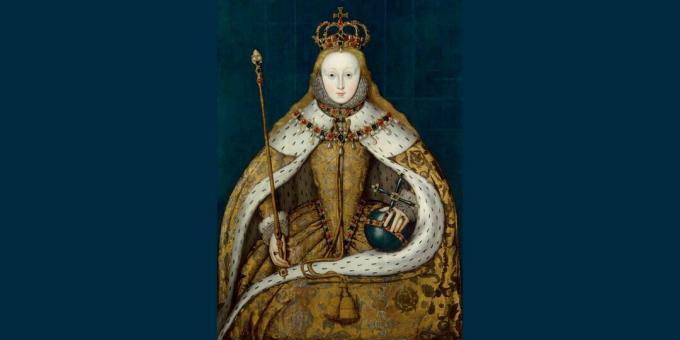 Kozmetiklerin tarihi: "Kraliçe Elizabeth I", 16. yüzyıldan kalma bir resmin kopyası. 