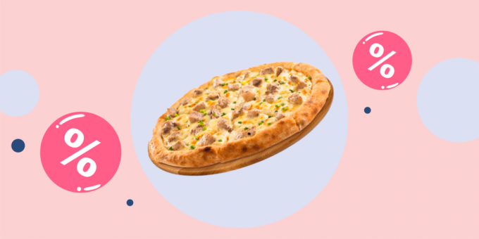 8 Mart'a kadar yemek teslimatı için promosyon kodları: FoodBand'de 1.290 ruble için 30 cm çapında dört pizza