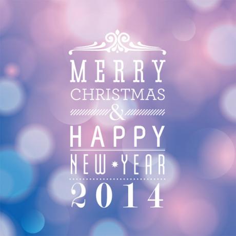 Mutlu Noeller ve Yeni Yılınız Kutlu Olsun 2014 Yazı Tasarım Vektör tarafından jacknet