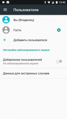Android Nuga: acil durumlar için Veri