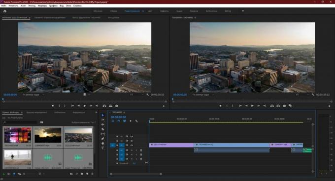 Adobe Premiere Pro: Diğer tüm kaynak dosyalarını Zaman Çizelgesi paneline sürükleyin