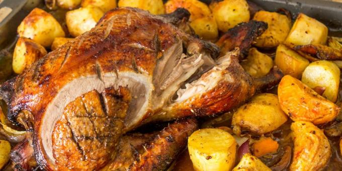 Fırında Ördek Nasıl Jamie Oliver tarafından çıtır patates ve sos tarifi ile bir ördek pişirmeye
