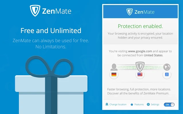 Chrome için Ücretsiz VPN: ZenMate VPN