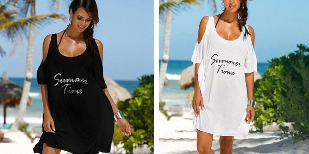 Plaj elbisesi: elbise-gömlek