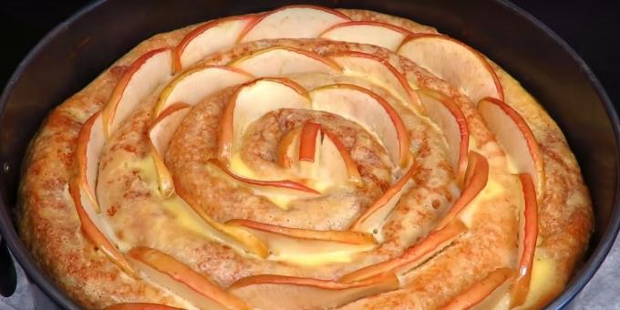 Tarifler: süzme peynir ve elma doldurma ile Gözleme kek