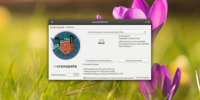 Cronopete yedekleme yazılımı