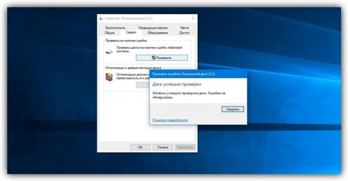 Dahili Windows programı sabit disk kontrol etmek
