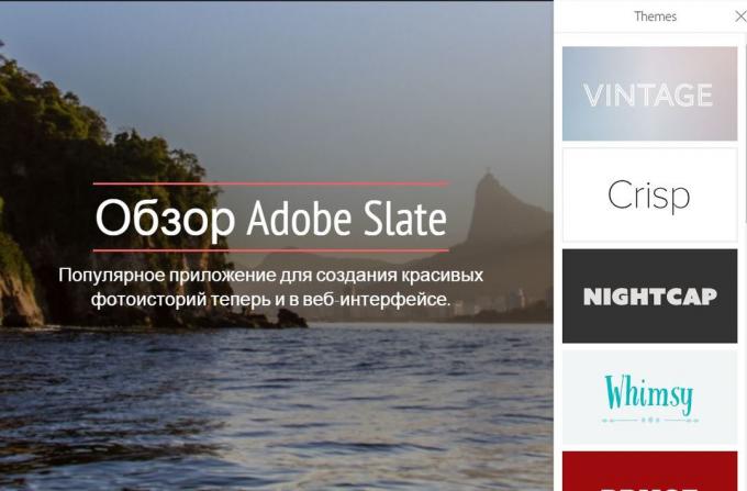 Adobe Slate: Konular