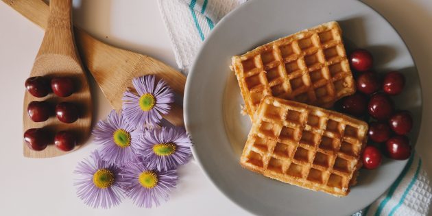Klasik tarifi üzerine Viyana waffle