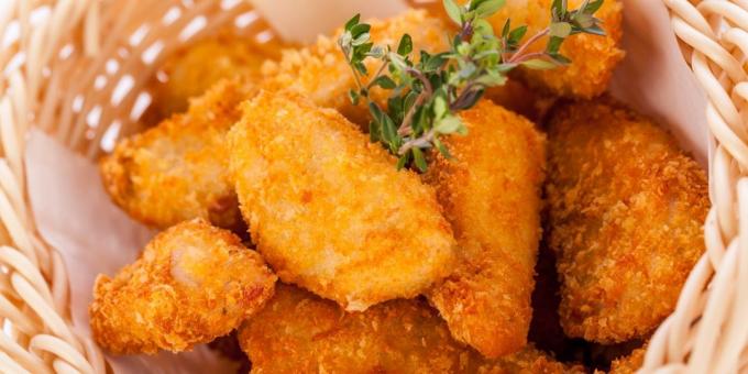 bal, Kaşar ve parmesan ile Tavuk Nuggets