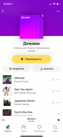 Akıllı çalma "Yandex. müzik "