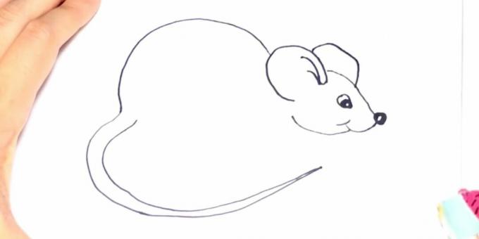 Bir sıçan nasıl çizilir: bir kuyruk ekleyin