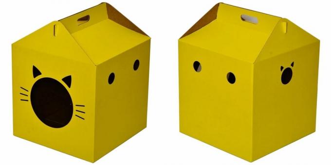 Kedi evleri: kutu şeklinde
