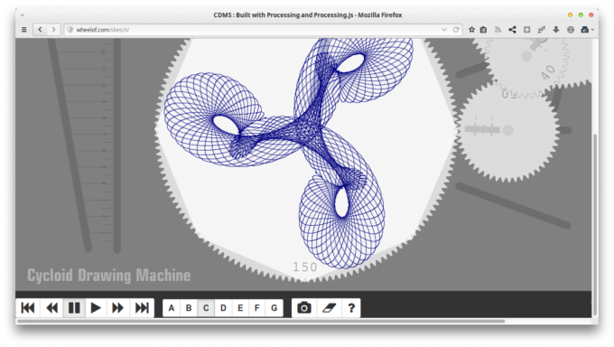 Küçük Web uygulamaları Bakış: Cycloid Çizim Makinesi