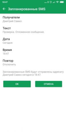 Android'e Planlama SMS: chomp SMS