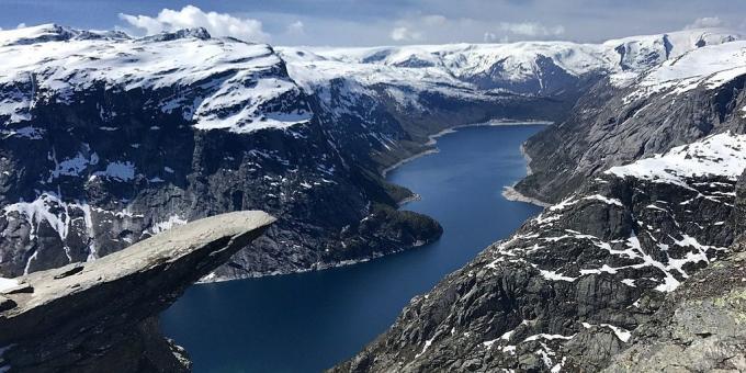 Nerede Avrupa'da gitmek için: kaya trolltunga, Norveç